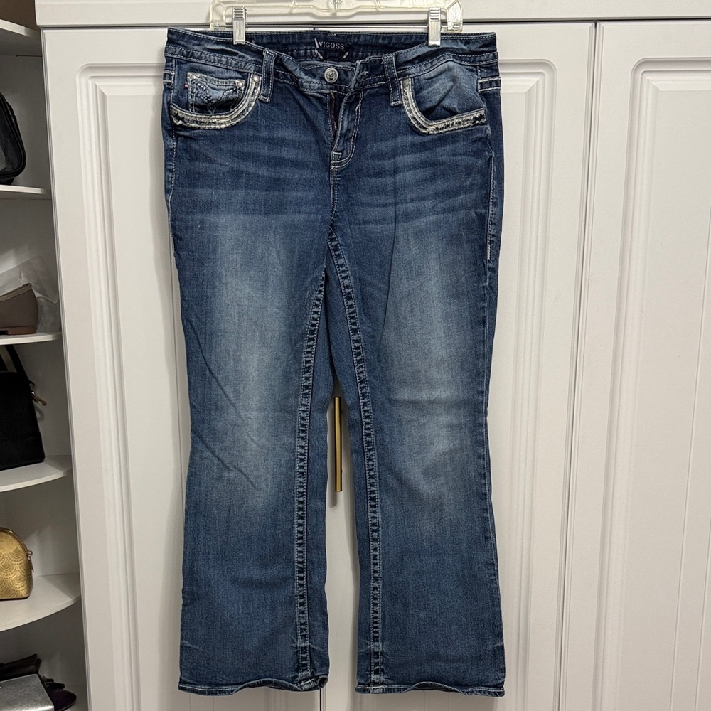 Vigoss Women's Dark Blue Flare Jeans